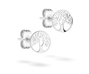 Tamaris gioielli Tree of Life Collection, collana, orecchini (orecchini a bottone & orecchini a cerchio) & bracciale in acciaio inossidabile con Lebensbaum-Motiv. Talisman idea regalo