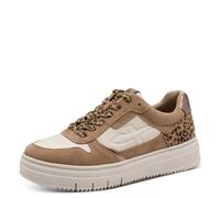 Tamaris Leopard Comb - Sneaker da Donna Bassa, Colore: Marrone