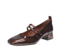 Tamaris Mary Jane - Mocassini Con Tacco E Cinturini Marrone - Donna Scarpe