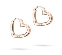 Tamaris Orecchini a cerchio TJ-0473-E-20 IP oro rosa, 2 cm, Acciaio inossidabile, Nessuna pietra preziosa