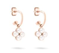 Tamaris Orecchini a cerchio TJ-0522-E-23 IP oro rosa, 23, Acciaio inossidabile, Perla di vetro