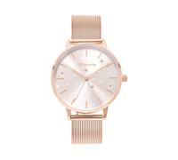 Tamaris orologio da donna - Schlichte, runde orologio da polso per donna 36 mm - orologio da polso con acciaio inossidabile Meshband in argento, Gold, Oro rosa, Nero, Blu, Verde, Viola uvm, wasserfest