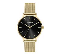 Tamaris Orologio da donna semplice, oro mesh/nero, 36 mm, oro mesh/nero