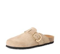Tamaris pantolette con plantare da donna in pelle piatte beige 37 EU