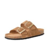 Tamaris pantolette con plantare da donna in pelle piatte marrone 42 EU