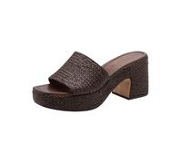 Tamaris pantolette da donna con plateau marrone 37 EU