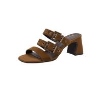 Tamaris pantolette da donna con tacco a blocco in pelle marrone 40 EU