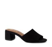 Tamaris pantolette da donna con tacco a blocco in pelle nero 38 EU