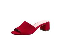 Tamaris pantolette da donna con tacco a blocco in pelle rosso 40 EU
