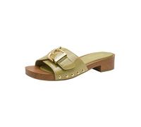 Tamaris pantolette da donna con zeppa verde 38 EU