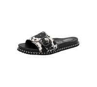 Tamaris Piattaforma da Donna Mule Flat MultiAdjustable Black Cow, 42 EU
