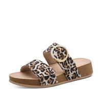 Tamaris Piattaforma Regolabile da Donna Comfort Wedge/Plat Mule, Beige Leo, 41 EU