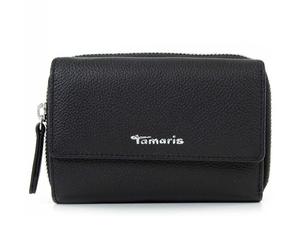 Tamaris Portafoglio Amanda in pelle 14 cm nero