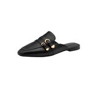 Tamaris Sabot da donna in pelle piatto nero 38 EU