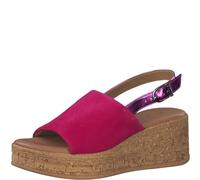 Tamaris Sandalette donna zeppa, Fucsia, 37 EU