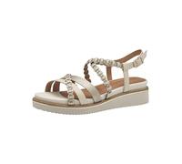 Tamaris Sandali da donna 1-28207-44 con zeppa, avorio, 38 EU, avorio, 38 EU