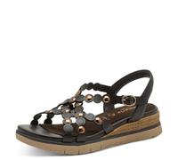 Tamaris Sandali da donna Comfort Wedge/Plat Sand con zeppa, colore: Mocca Nappa, 39 EU