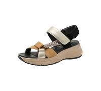 Tamaris Sandali da Donna Comfort Wedge/Plat Sand con Zeppa, Pettine Nero, 37 EU