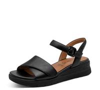 Tamaris Sandali da donna Comfort Wedge/Plat Sand MultiAdjustable Zeppe, Black Uni, 37 EU