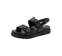 Tamaris Sandali piatti da donna Comfort, MultiAdjustable, Black Nappa, 40 EU