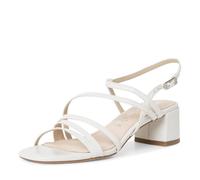 Tamaris Sandalo da donna con tacco a blocco Pelle bianco 36 EU
