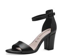 Tamaris Sandalo da donna con tacco a blocco Pelle nero 36 EU