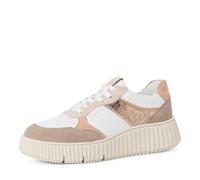 Tamaris Sneaker bassa broccato / bronzo / rosa antico / bianco, Taglia 38