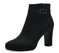 Tamaris Donna Absatzstiefelette Textil Blockabsatz Vegan, Black, 41 EU