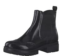 Tamaris Stivali Chelsea da donna, stivaletti da donna, plantare touchit, nero brevettato., 39 EU