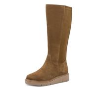 Tamaris Stivali da donna Comfort Long Boot Flat al ginocchio, Camel Suede, 40 EU, Camel Suede, 40 EU