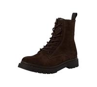 Tamaris Stivali da donna in pizzo Flat 1-25269-41, Mocca Suede, 41 EU