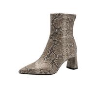 Tamaris Stivali da donna Vegan, Beige Snake, 37 EU