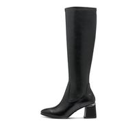 Tamaris Stivali Donna al ginocchio in Pelle Nero, Gambale Semi Elasticizzato, Tacco Medio 6 cm, 25527