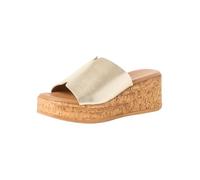 Tamaris Donna pantolette con tacco a zeppa in pelle metallico 38 EU