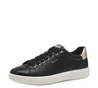 Tamaris Donna Sneaker Vegan, Black/Gold, 37 EU