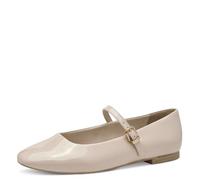 Tamaris Women's 1-22114-44 Ballerina, Ivory Patent, 36 EU