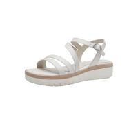 Tamaris Women's 1-28215-42 Flat Sandal, Bianco tinta unita., 38 EU