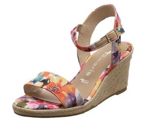 Tamaris Women's 1-28300-42 Sling Sandal, Orange Comb, 41 EU