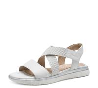 Tamaris Women's Comfort Damen Flache Sandale Flat, Bianco, 38 EU