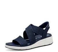 Tamaris Women's Comfort Damen Keilsandale Tc Vegan Wedge Sandal, blu navy, 38 EU