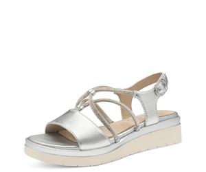 Tamaris Women's Comfort Damen Keilsandale Wedge Sandal, Argento, 40 EU