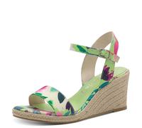 Tamaris Women's Damen 1-28300-42 Wedge Sandal, Green Comb, 41 EU