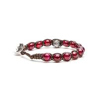 TAMASHII BRACCIALE RUOTA DELLA PREGHIERA UNISEX CON PIETRE AGATA ROSSA BHS1100-34