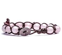 Tamashii Bracciale tibetano buddista in Quarzo Rosa Rosa MainApps