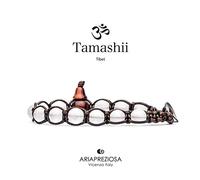 TAMASHII: Bracciale unisex e taglia unica,originale tibetano,CRISTALLO ROCCA SATINATO,BHS900-68
