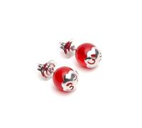 Tamashii orecchini Sphere con pietra agata rosso passione di 8 mm e OM in argento 925.EHST8-124