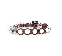 Tamashii VLNET ® | Bracciale Ruota della Preghiera | 5 pietre Agata Bianca multifaceted da 6 mm | Cilindri in Argento 925 con inciso il mantra | Fatto a Mano