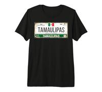 Tamaulipas License Plate Mexican Travel Vacation Beach Maglietta Premium