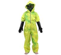 TAMBINI Abito HAZMAT, costume Hazmat con cappuccio con cappuccio per bambini SUD COMPITO INCLUS, guanti e maschera, costumi di vestiti per cosplay, Halloween, festa, L