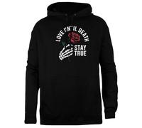 TAMBOOTEE Amore Fino alla Morte Pullover Unisex con Cappuccio Nero dalla vestibilità Semplice Black Unisex Hoodie